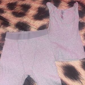 Skims gray two piece tank top and leggings set